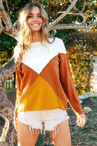 Color Block Geometric Sweater