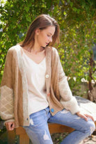 Button Up Drop Shoulder Cardigan