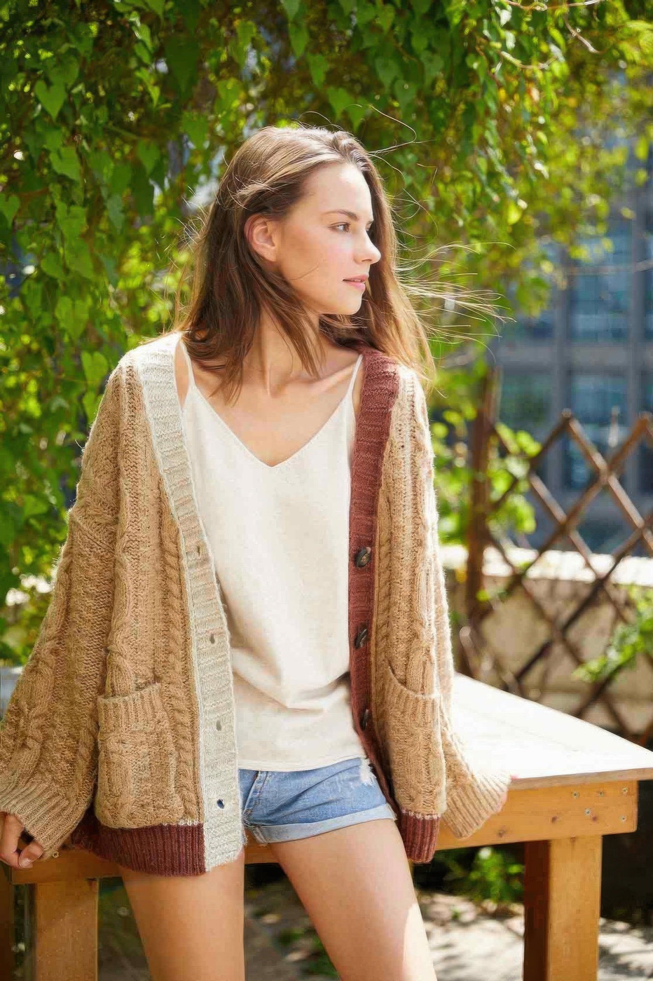 Knit Color Block Cardigan