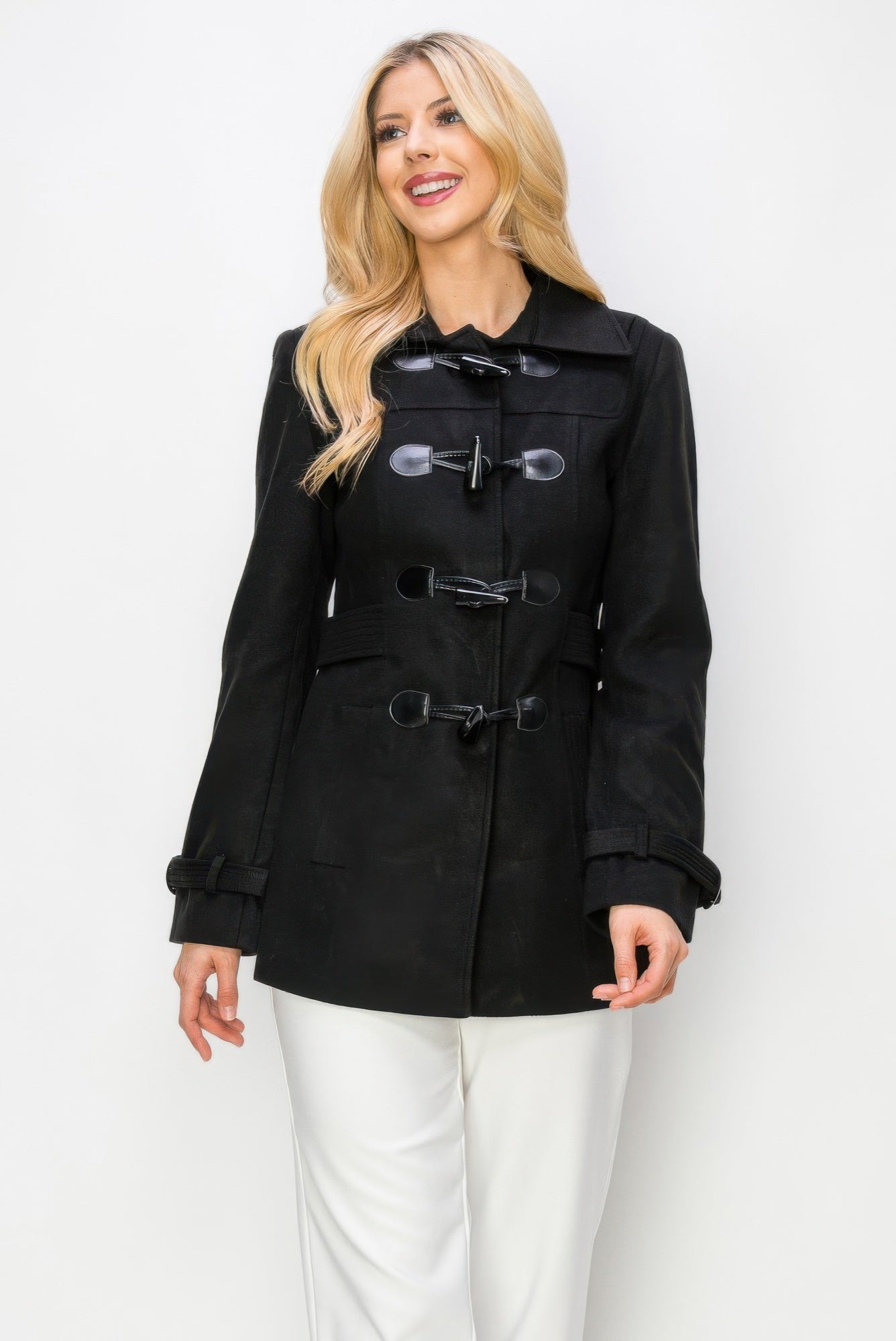 Toggle Button Peacoat With Pockets