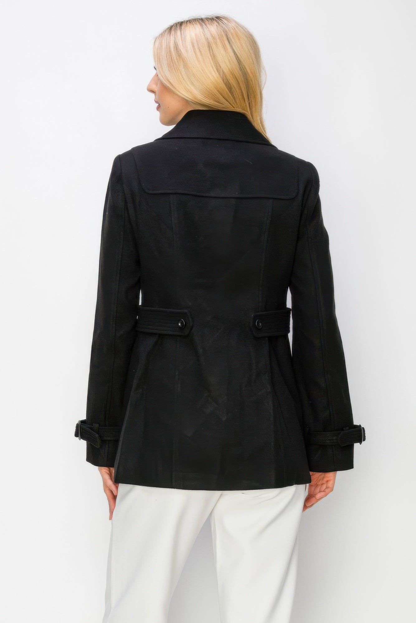 Toggle Button Peacoat With Pockets