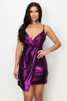 Ruched Draped Bodycon Mini Dress