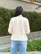 Suede Biker Zip Up Jacket With Pockets
