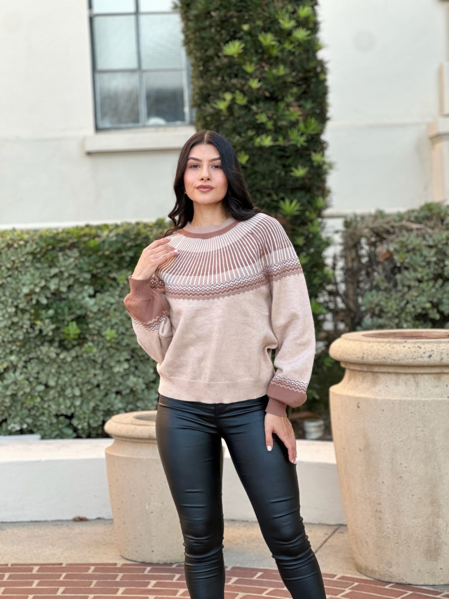 Color Block Knit Sweater