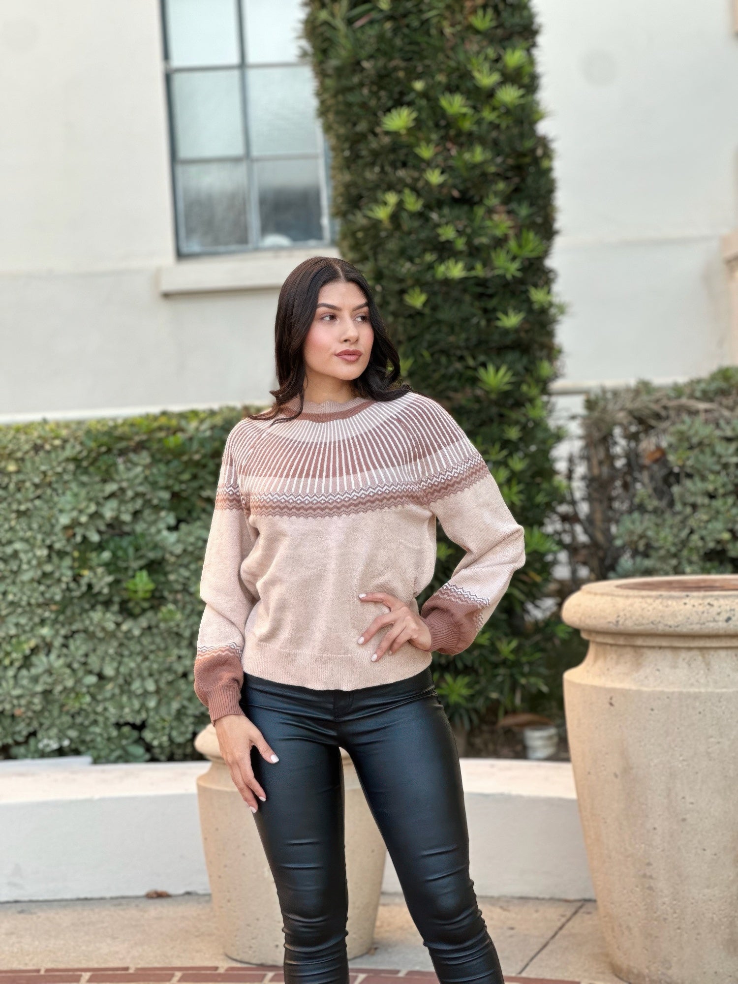 Color Block Knit Sweater