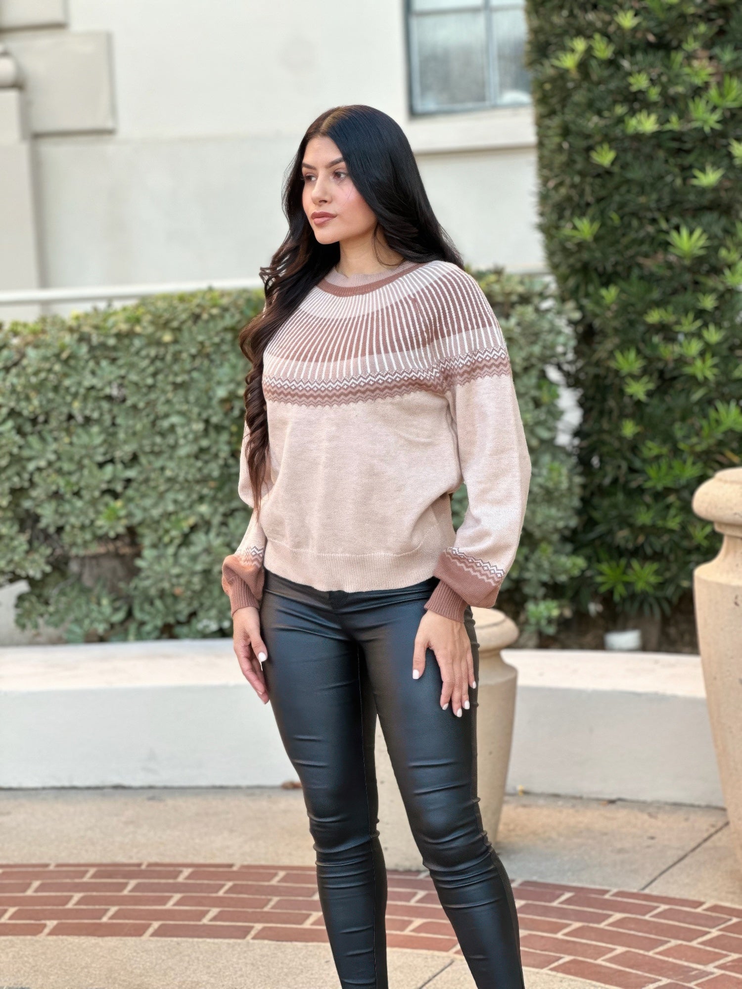 Color Block Knit Sweater