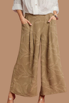Jacquard Wide-Leg Pants