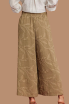 Jacquard Wide-Leg Pants