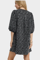 Leopard Print Jacquard Mini Dress