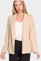 Woven Long Sleeve Blazer With Lining