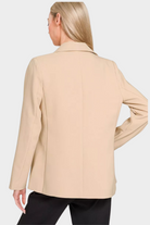 Woven Long Sleeve Blazer With Lining