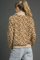 Leopard Print Quarter-Zip Sweatshirt