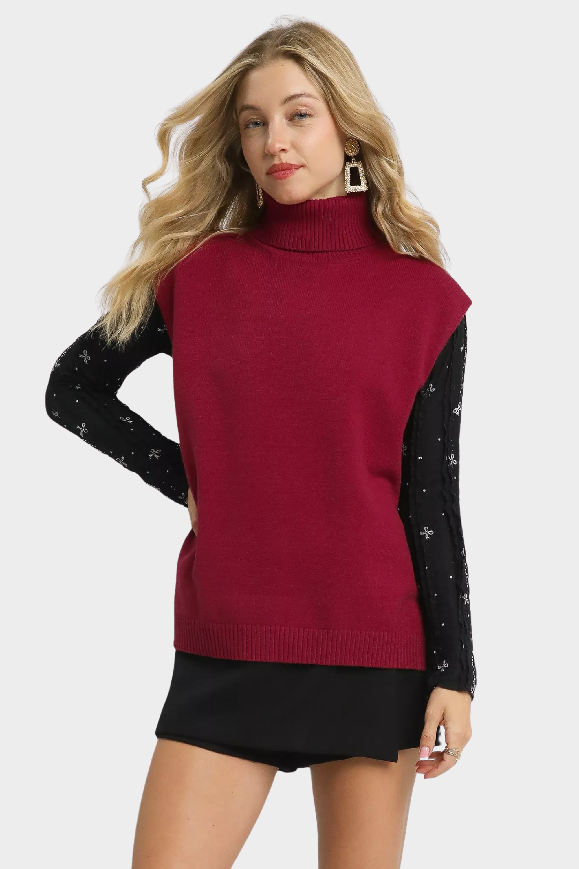 Turtleneck Sleeveless Sweater