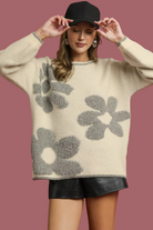 Floral Jacquard Knit Sweater