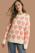 Mix Heart Pattern Sweater