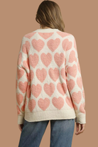 Mix Heart Pattern Sweater