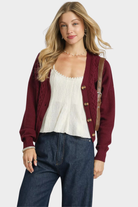 Chunky Cable Knit Button-Up Cardigan