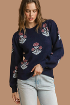 Floral Knit Sweater