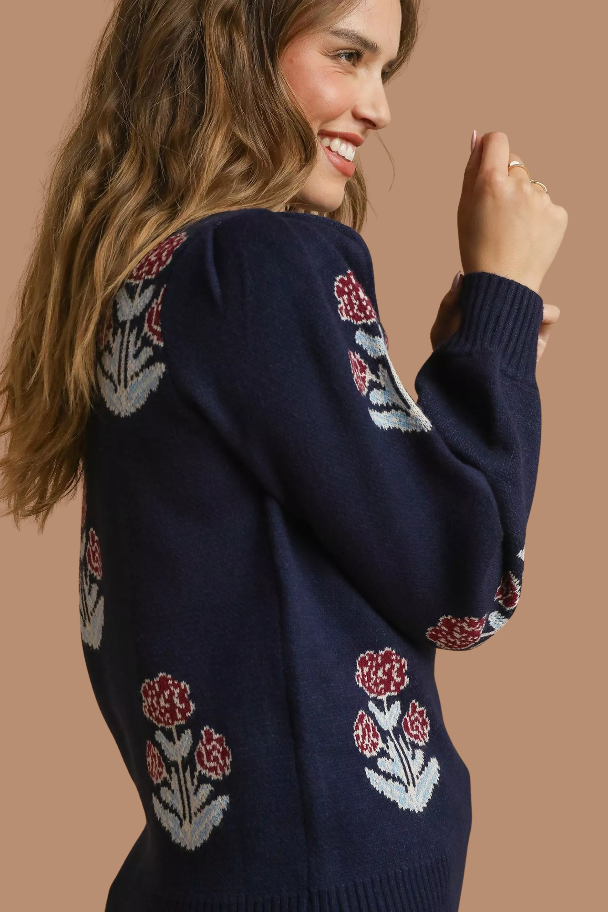 Floral Knit Sweater