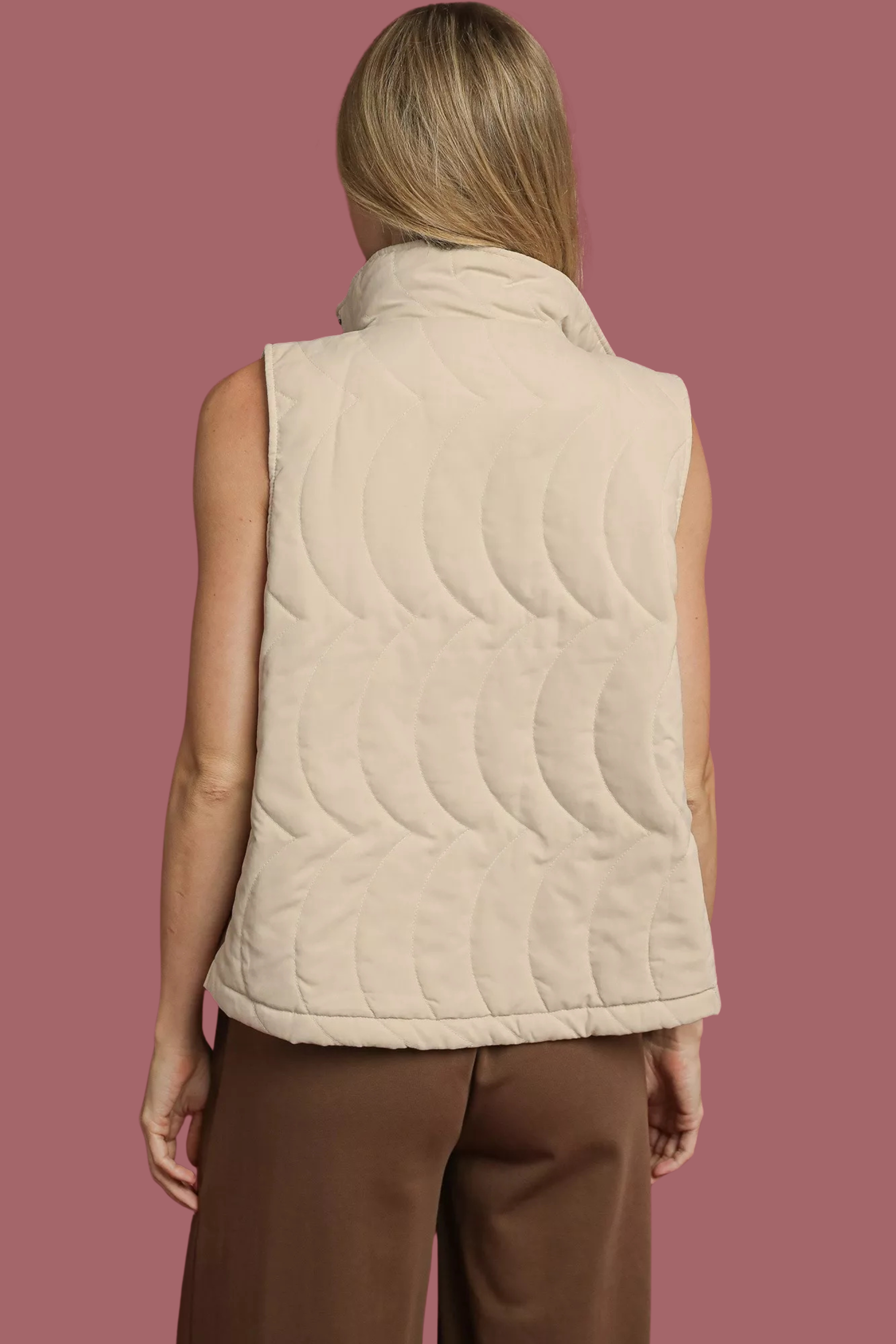 Quilted Embroidered Vest