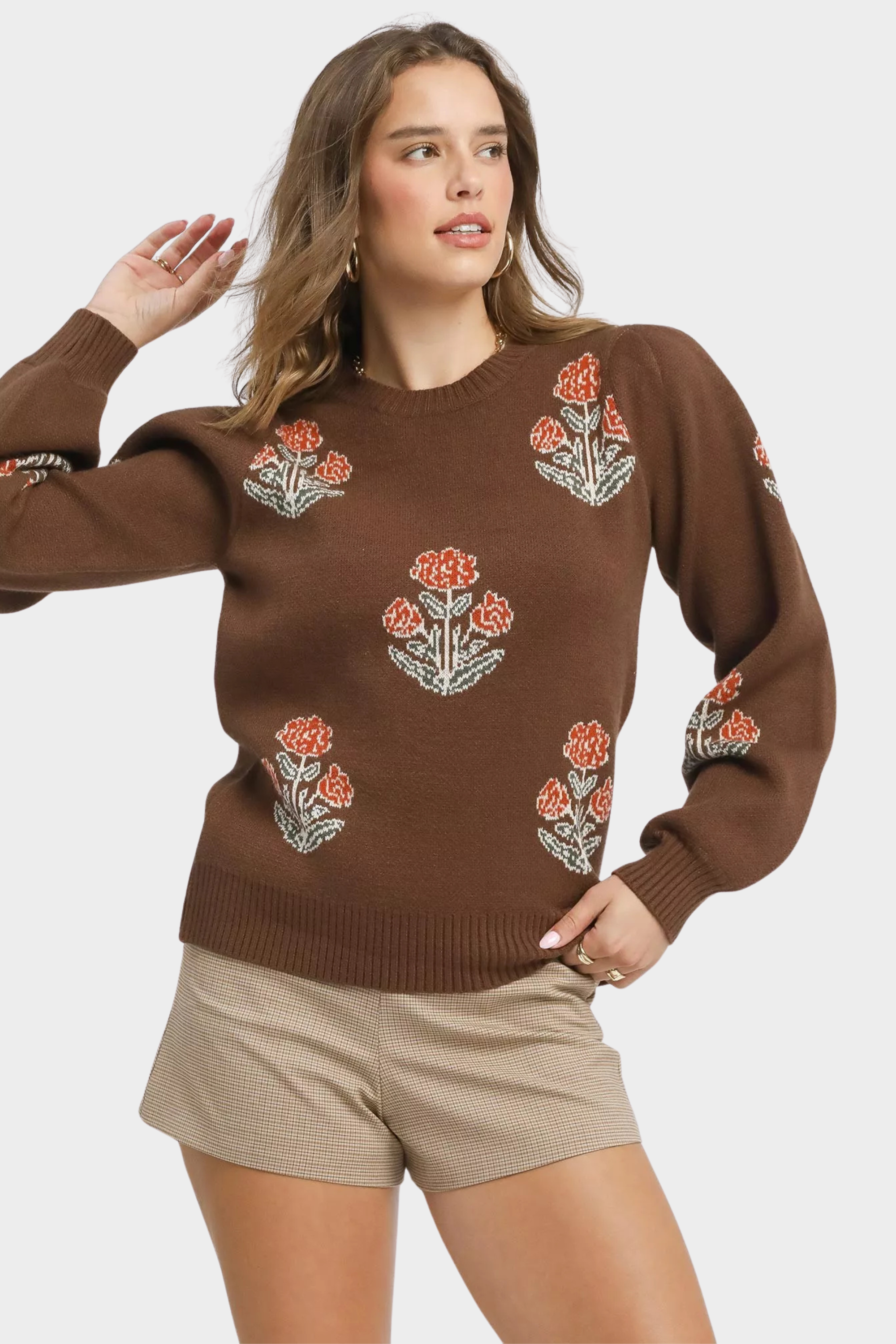 Floral Knit Sweater