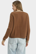 Two-Tone Button Front Cardigan