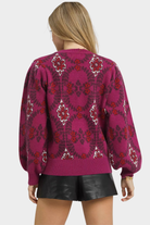 Boho Patterned Long Sleeve Sweater