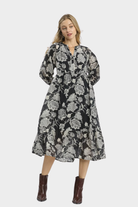 Floral Print Boho Midi Dress