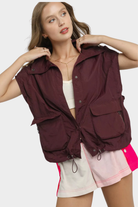 Drawstring Hem Nylon Vest