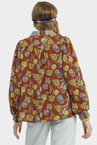 Floral Print Collar Blouse