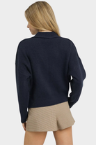 Button-Front Knit Cardigan