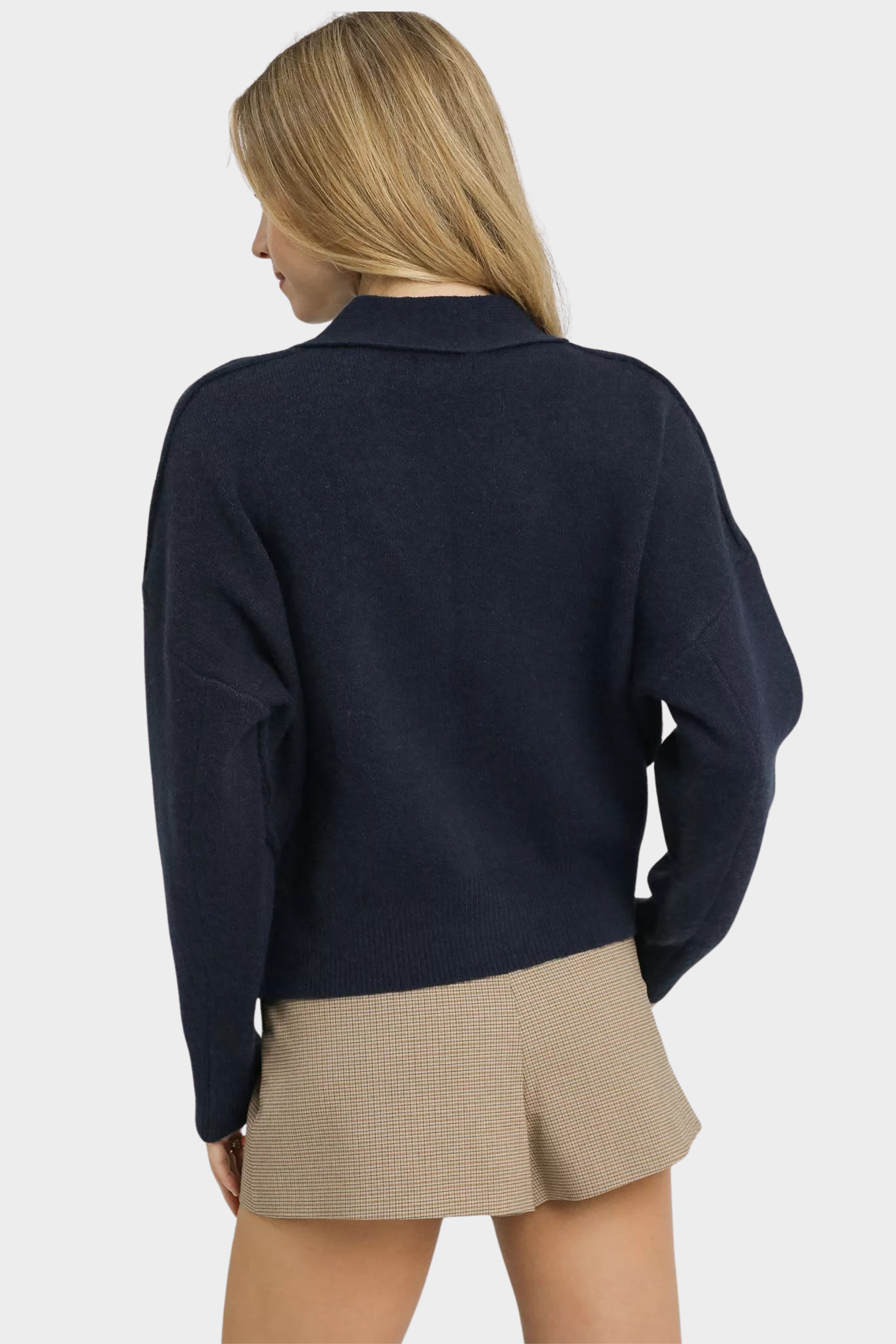 Button-Front Knit Cardigan