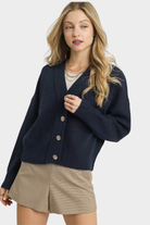 Button-Front Knit Cardigan