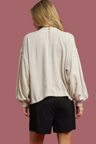 Linen Top with Drawstring Waist