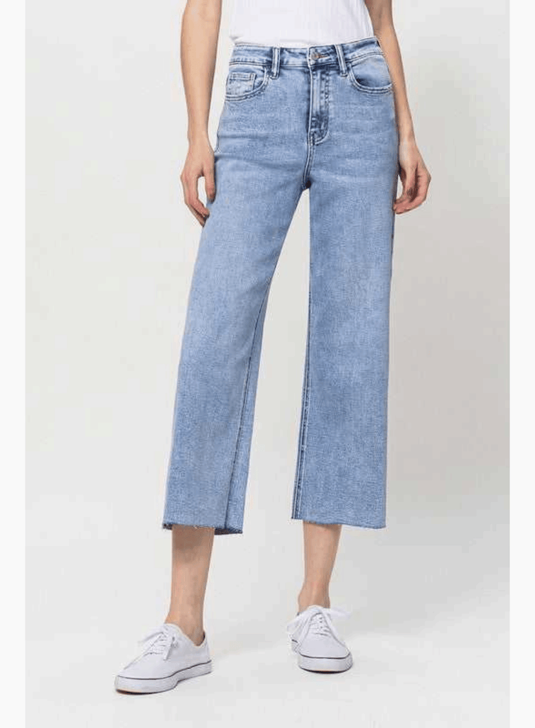 Super High Rise Crop Wide Leg Jeans