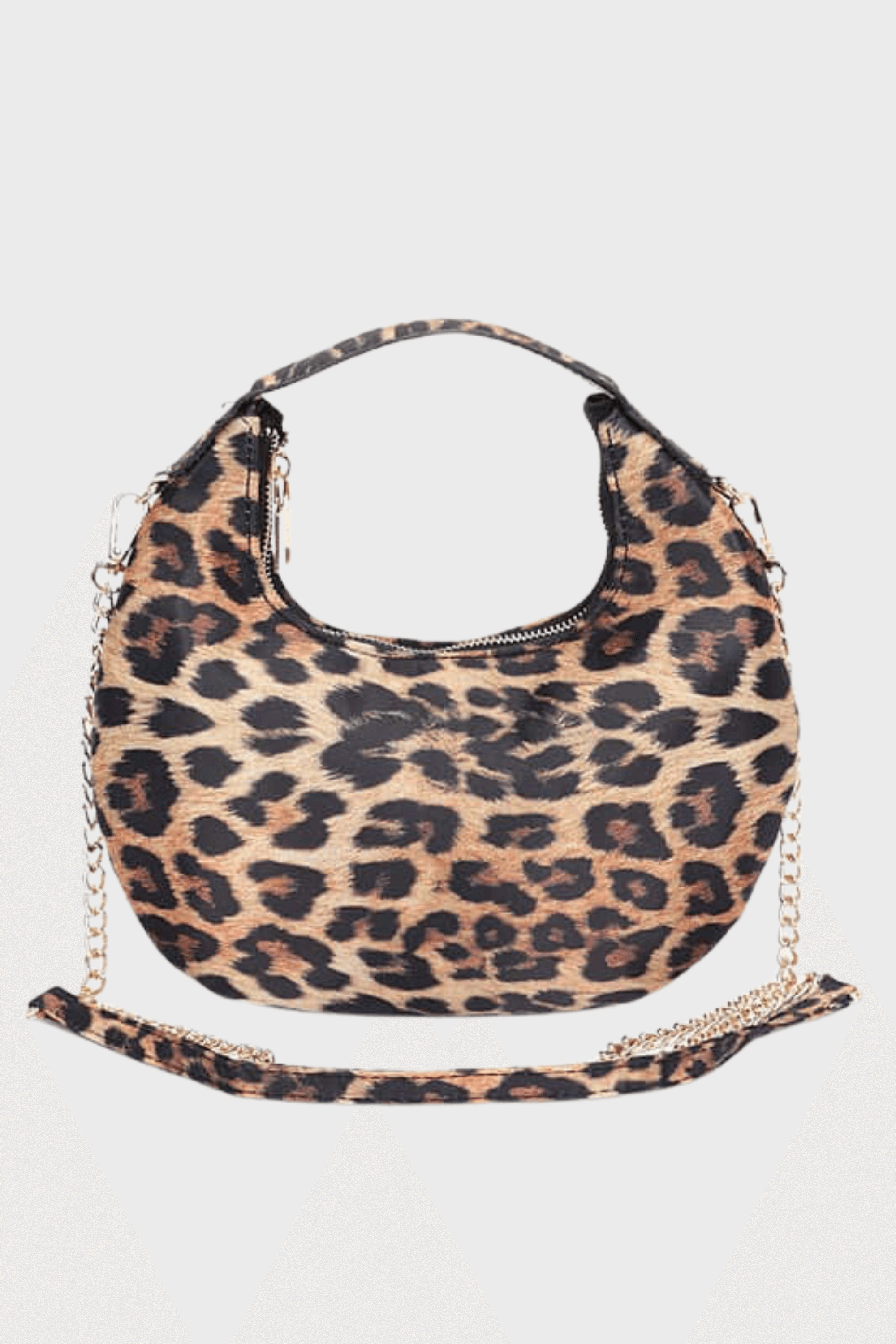 Leopard Print Top Handle Swing Bag