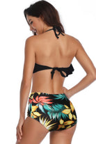 Halter Ruffle High Waisted Two-Piece Swimsuit