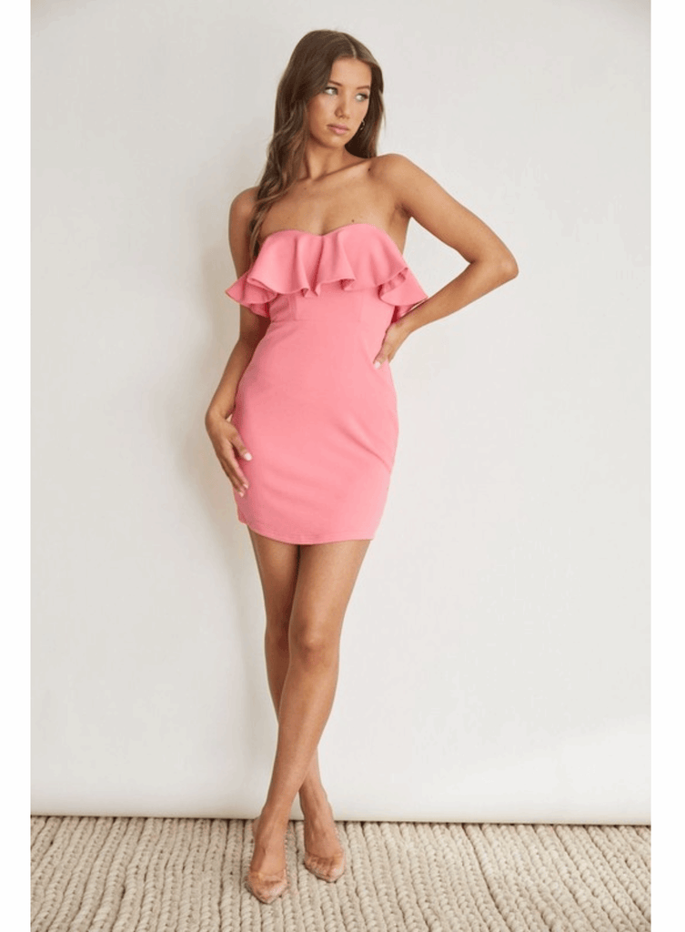 One and Only Collective Sweetheart Neckline Lined Mini Dress