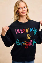 Tinsel Lettering Christmas Sweater