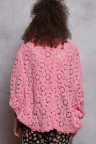 Floral Pattern Open Front Cardigan