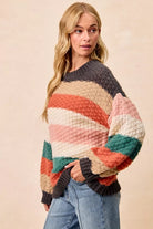 Color Block Chunky Sweater