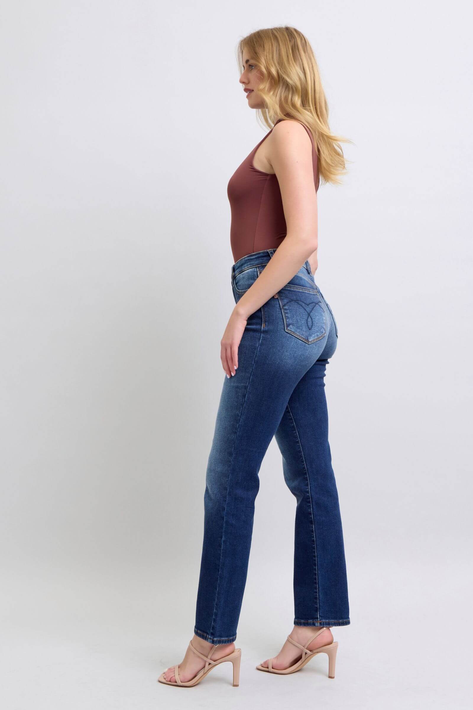 Washed Straight Leg Jeans