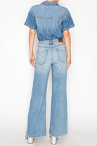 High Rise Relaxed Flare Hybrid Jeans