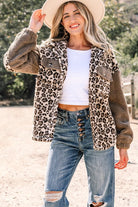 Leopard Sherpa Buttoned Jacket