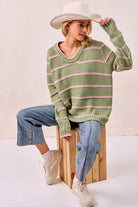 Striped Long Sleeve Sweater
