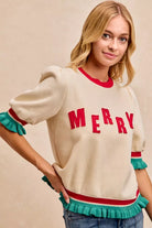 Christmas Merry Letter Blouse