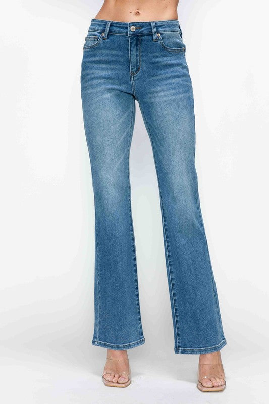 Cat's Whiskers Mid Rise Bootcut Jeans