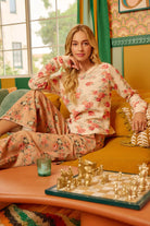 Floral Washed Waffle Thermal Top