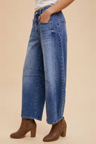 Mid Rise Barrel Leg Jeans