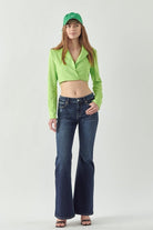 Mid Rise Stretch Super Flare Jeans